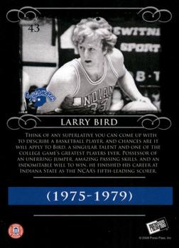 2008-09 Press Pass Legends #43 Larry Bird Back