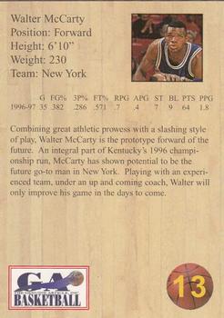 1997 Genuine Article #13 Walter McCarty Back