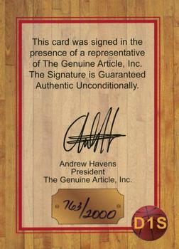1997 Genuine Article - Double Cards Autographs #D1S Antoine Walker / Ron Mercer / Derek Anderson Back