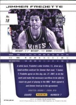 2013-14 Panini Prizm - Prizms Red White and Blue Mosaic #18 Jimmer Fredette Back