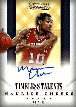 2013-14 Panini Timeless Treasures - Timeless Talents Ruby #15 Maurice Cheeks Front