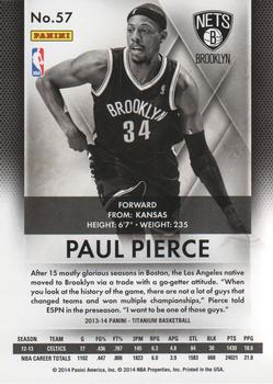 2013-14 Panini Titanium #57 Paul Pierce Back