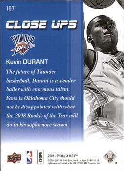 2008-09 SkyBox #197 Kevin Durant Back