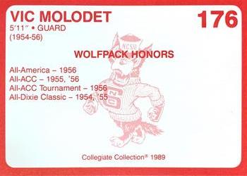 1989 Collegiate Collection North Carolina State's Finest #176b Vic Molodet Back