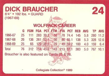 1989 Collegiate Collection North Carolina State's Finest #24 Dick Braucher Back