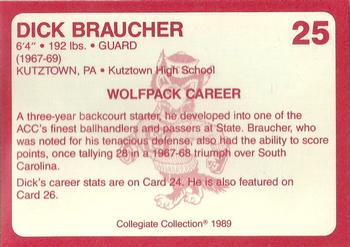 1989 Collegiate Collection North Carolina State's Finest #25 Dick Braucher Back