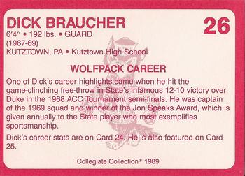 1989 Collegiate Collection North Carolina State's Finest #26 Dick Braucher Back