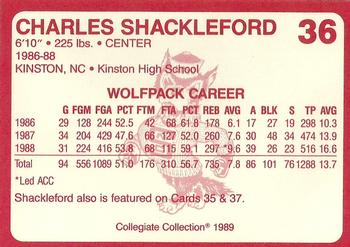 1989 Collegiate Collection North Carolina State's Finest #36 Charles Shackleford Back