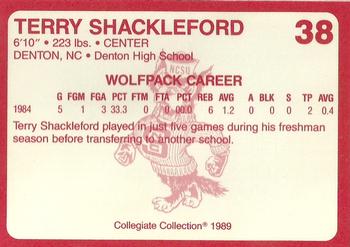 1989 Collegiate Collection North Carolina State's Finest #38 Terry Shackleford Back