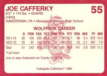 1989 Collegiate Collection North Carolina State's Finest #55 Joe Cafferky Back