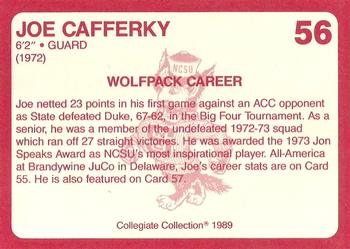 1989 Collegiate Collection North Carolina State's Finest #56 Joe Cafferky Back