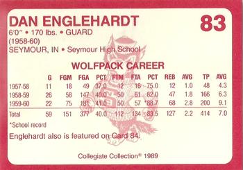 1989 Collegiate Collection North Carolina State's Finest #83 Dan Englehardt Back