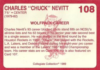 1989 Collegiate Collection North Carolina State's Finest #108 Charles Nevitt Back
