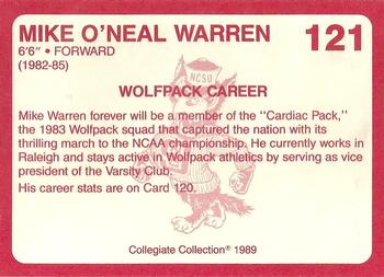 1989 Collegiate Collection North Carolina State's Finest #121 Mike Warren Back