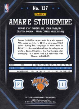 2013-14 Pinnacle - Artist Proof #137 Amare Stoudemire Back