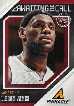 2013-14 Pinnacle - Awaiting the Call Artist's Proofs #8 LeBron James Front