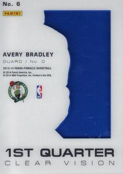 2013-14 Pinnacle - Clear Vision 1st Quarter #6 Avery Bradley Back