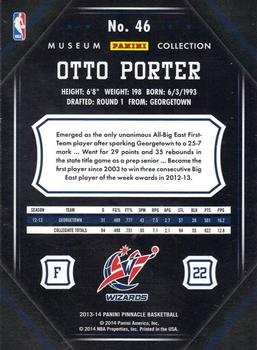 2013-14 Pinnacle - Museum Collection #46 Otto Porter Back