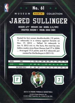 2013-14 Pinnacle - Museum Collection #61 Jared Sullinger Back