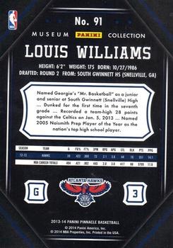 2013-14 Pinnacle - Museum Collection #91 Louis Williams Back