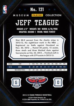2013-14 Pinnacle - Museum Collection #121 Jeff Teague Back