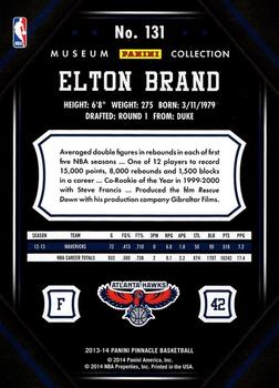 2013-14 Pinnacle - Museum Collection #131 Elton Brand Back