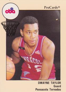 1989-90 ProCards CBA #59 Dwayne Taylor Front