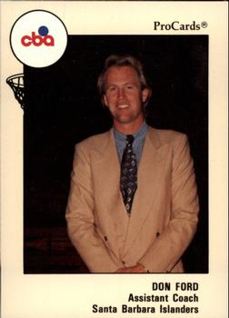 1989-90 ProCards CBA #127 Don Ford Front
