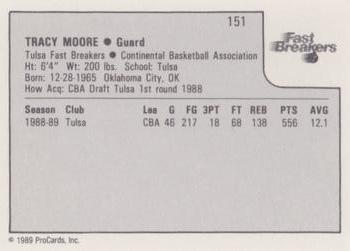 1989-90 ProCards CBA #151 Tracy Moore Back