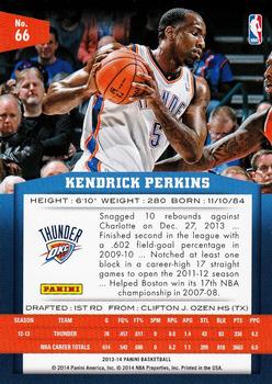 2013-14 Panini #66 Kendrick Perkins Back