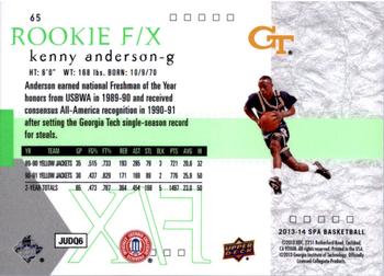 2013-14 SP Authentic #65 Kenny Anderson Back