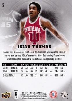 2013-14 SP Authentic #5 Isiah Thomas Back