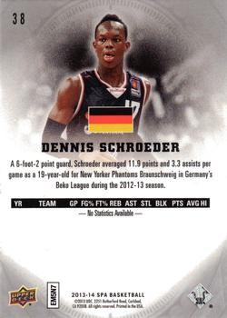 2013-14 SP Authentic #38 Dennis Schroeder Back