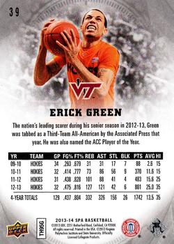2013-14 SP Authentic #39 Erick Green Back
