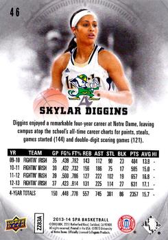 2013-14 SP Authentic #46 Skylar Diggins Back