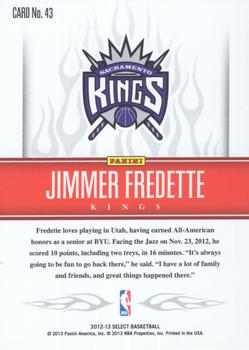 2012-13 Panini Select - Hot Rookies #43 Jimmer Fredette Back
