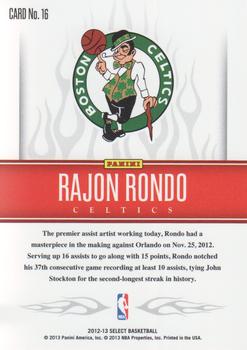 2012-13 Panini Select - White Hot Stars #16 Rajon Rondo Back