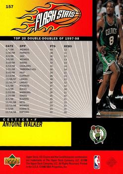 1998-99 UD Choice #157 Antoine Walker Back