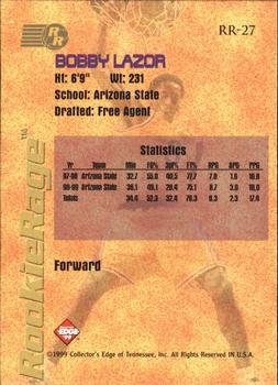 1999 Collector's Edge Rookie Rage #RR-27 Bobby Lazor Back
