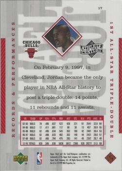 1999 Upper Deck Michael Jordan Athlete of the Century #17 Michael Jordan Back