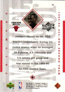 1999 Upper Deck Michael Jordan Athlete of the Century #21 Michael Jordan Back