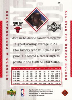 1999 Upper Deck Michael Jordan Athlete of the Century #86 Michael Jordan Back