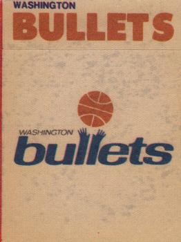 1974 Fleer Cloth Patch Team Stickers #NNO Washington Bullets Front