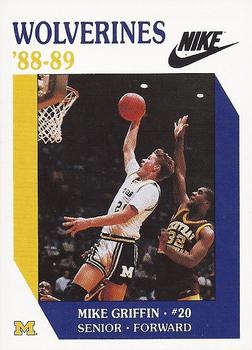 1988-89 Michigan Wolverines #NNO Mike Griffin Front