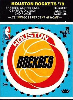 1979-80 Fleer NBA Team Stickers #NNO Houston Rockets Logo (Blue) Front