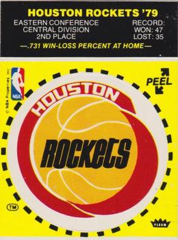 1979-80 Fleer NBA Team Stickers #NNO Houston Rockets Logo (Yellow) Front