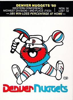 1980-81 Fleer NBA Team Stickers #NNO Denver Nuggets Logo Front
