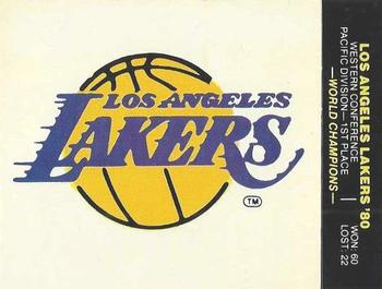 1980-81 Fleer NBA Team Stickers #NNO Los Angeles Lakers Logo Front