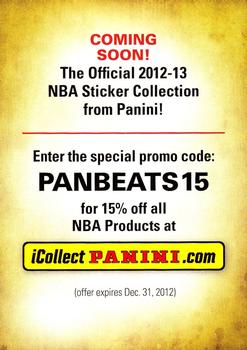 2012-13 Hoops - Panini Ad Cards #NNO 15% Discount Card Front