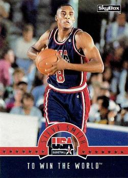 1994 SkyBox USA - On the Court Exchange #OTC4 Steve Smith Front